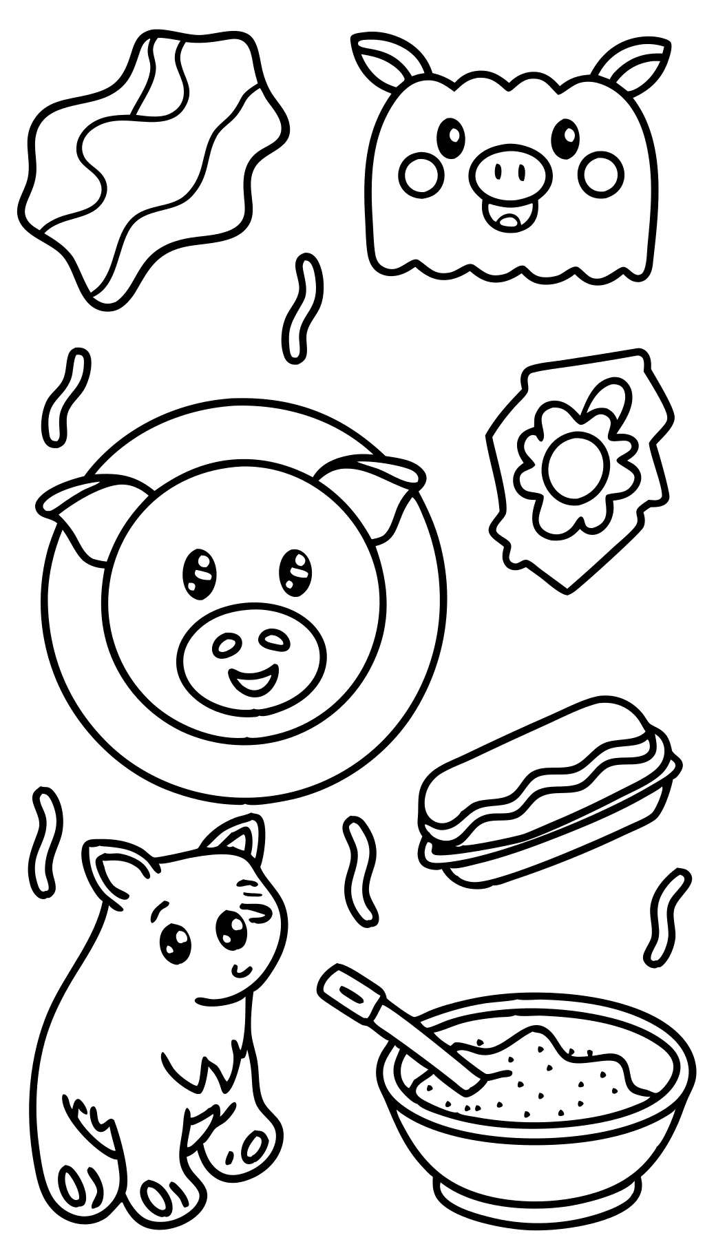 bacon coloring pages